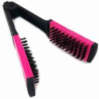 Расческа с зажимом HH professional розовая