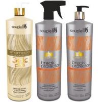 Набор для лечения волос Defender(ШАГ1+ШАГ2) + ШГО SoupleLiss Gold Pre 1000500500 мл