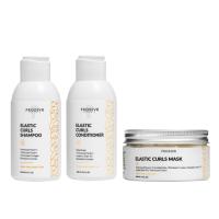 Набор за кудрявыми и вьющимися волосами PRODIVA Elastic Curls Home Care 3x100 мл