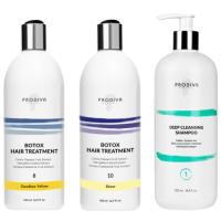 Комплект Синий ботокс PRODIVA «Два оттенка» ( GOODBYE YELLOW 08 + SILVER 10) + ШГО 500500500 мл