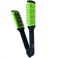 Keratin Tools Расческа зажимная с жёсткой щетиной - зеленая
