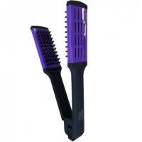 Keratin Tools Расческа зажимная с жёсткой щетиной - фиолетовая