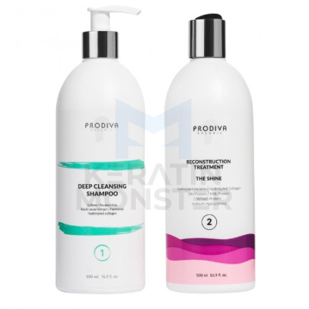 Комплект Маска-реконструктор PRODIVA Reconstruction Treatment THE SHINE + ШГО 500500 мл