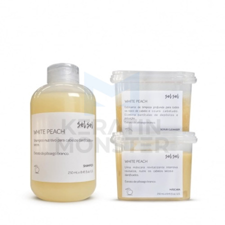 Sol Sol White Peach шампунь + маска + скраб комплект 250250250 мл