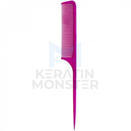 Расчёска карбон с хвостиком Keratin Tools - розовая