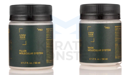 Двухшаговая молекулярная система Limm Hair MOLECULAR SYSTEM PRO FILLER + MASK 50 мл+50 мл
