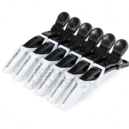 Зажимы пластиковые Keratin Tools 6 шт Белые 