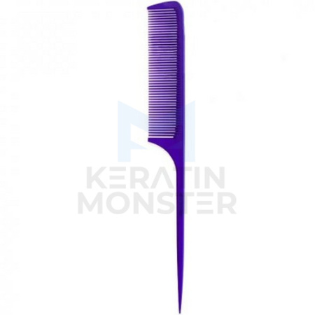 Расчёска карбон с хвостиком Keratin Tools - фиолетовая