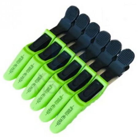 Зажимы пластиковые Keratin Tools 6 шт Зелёные