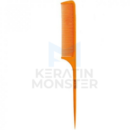 Расчёска карбон с хвостиком Keratin Tools - оранжевая