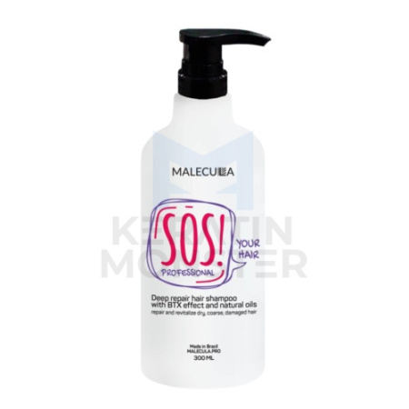 Восстанавливающий шампунь SOS Your hair Malecula 300 мл