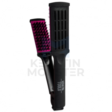 Keratin Tools Расческа зажимная с жёсткой щетиной М2 - черная