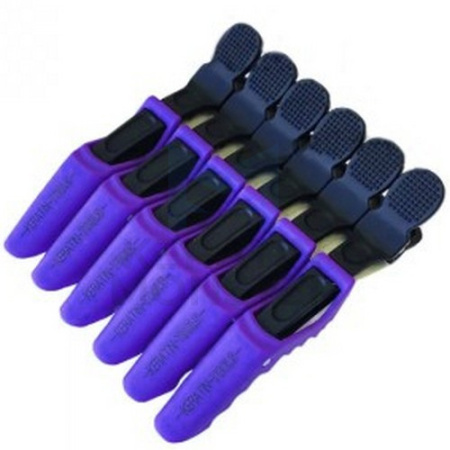Зажимы пластиковые Keratin Tools 6 шт Фиолетовые